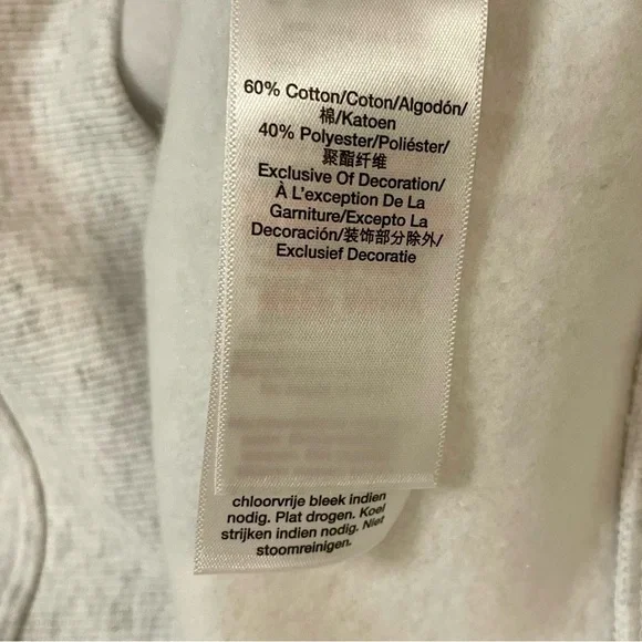 NWT DKNY Sport Women’s Rhinestone Sequin Logo Hoodie Light Gray - Size 2X - Picture 10 of 12